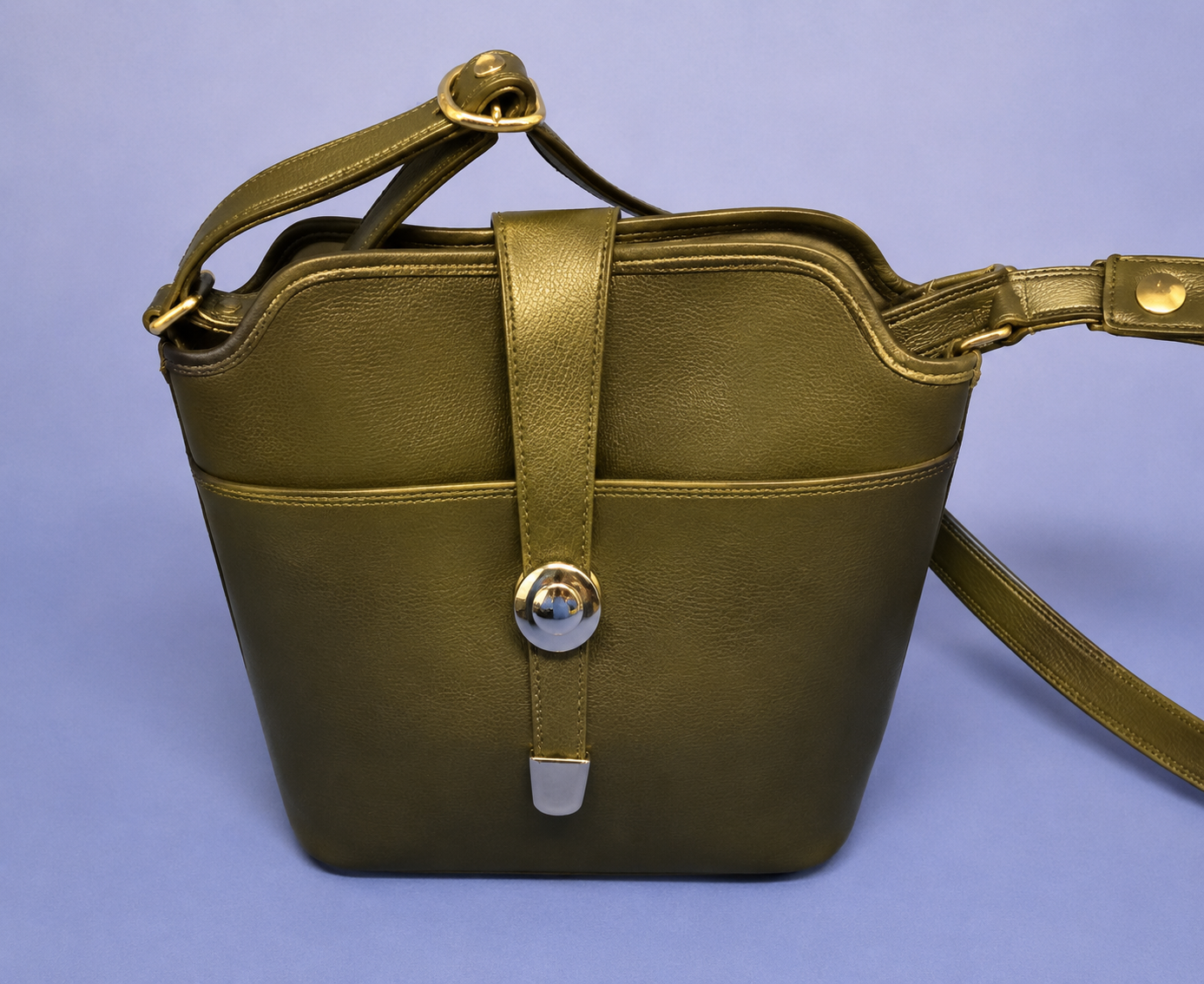 Zwart leren schoudertasje - Dames - Tas