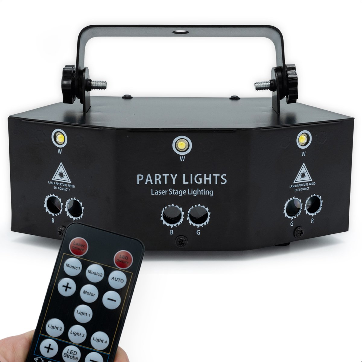 Glarity Feestlamp Discolamp 6 Lasers- Afstandsbediening - Projector - DMX512