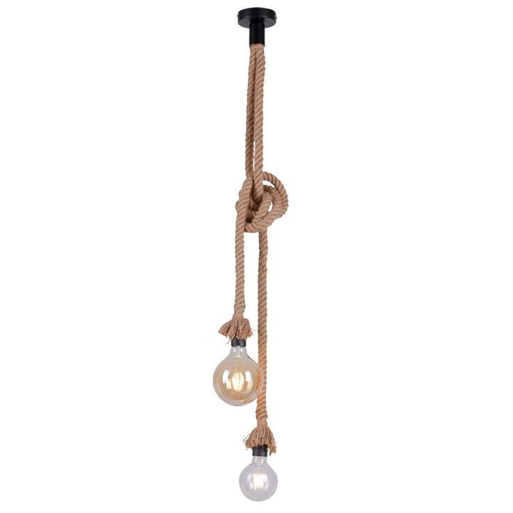 Retro Plafondlamp met touw