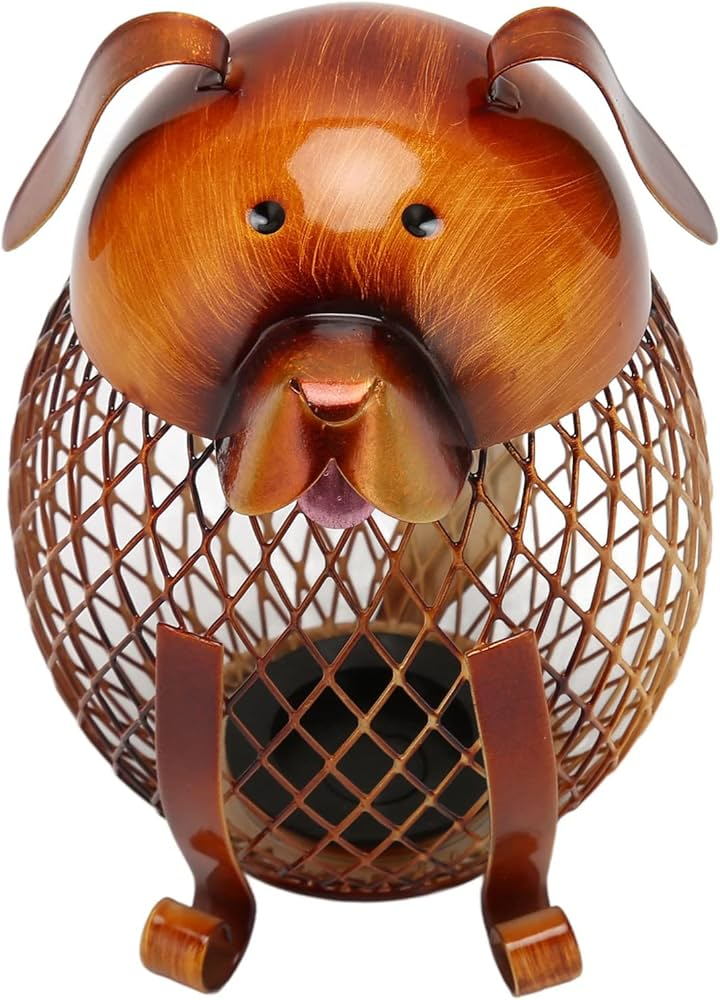 Spaarpot – houten spaarvarken – 15 cm – Uniek - Handgemaakte Hond