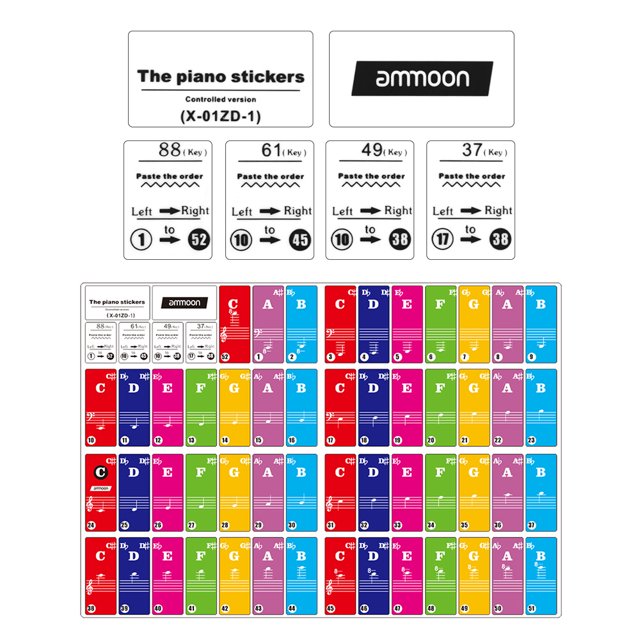 Ammoon - Piano keyboard stickers