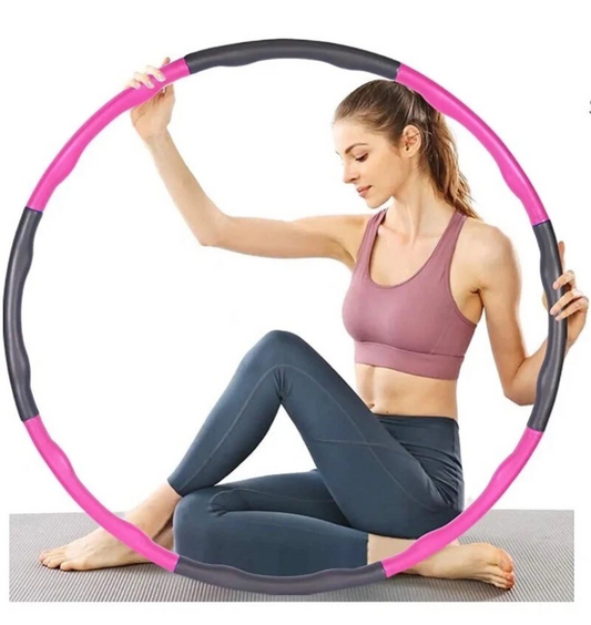 Kuyou - Fitness Hoelahoep - 1.2 kg - Ø 98 cm - Grey/Lime