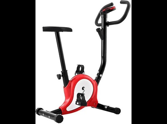 Hometrainer – Bandweerstand – LCD-scherm - Rood
