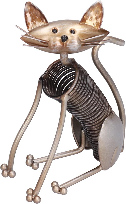 Vintage Iron Art Cat Home Decor Handicraft (Sitting Cat)