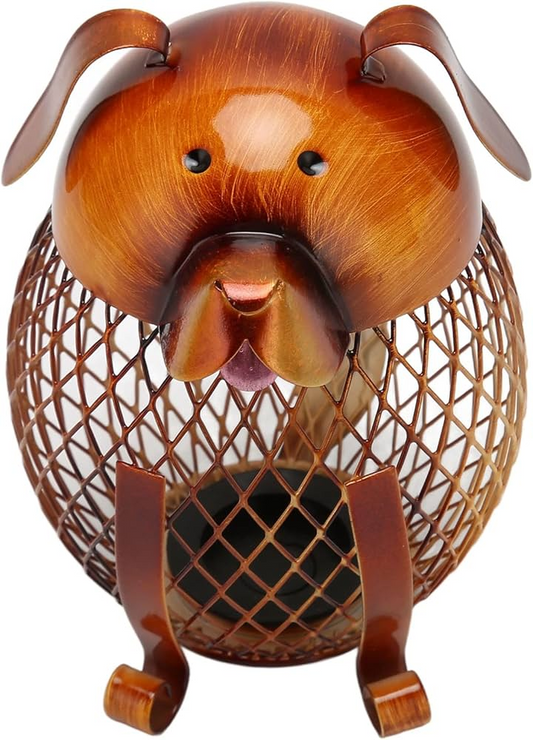 Spaarpot – houten spaarvarken – 15 cm – Uniek - Handgemaakte Hond