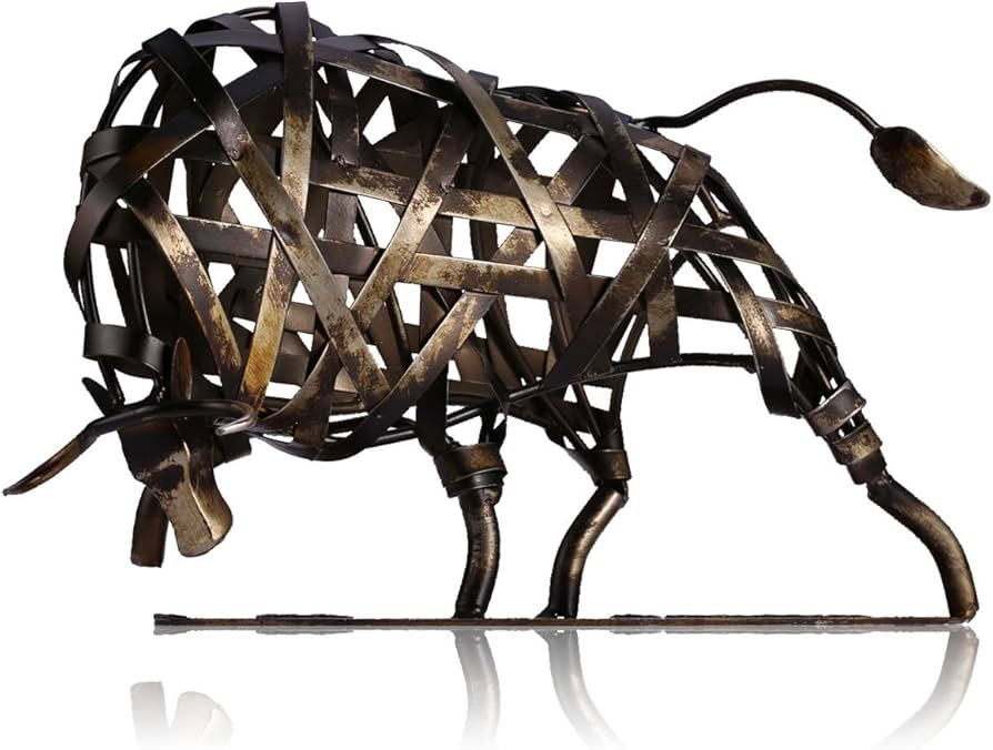 Metalen Sculptuur Stier