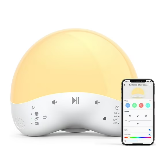 TaoTronics White Noise Machine Nachtlampje met APP-bediening - Smart Nursery light