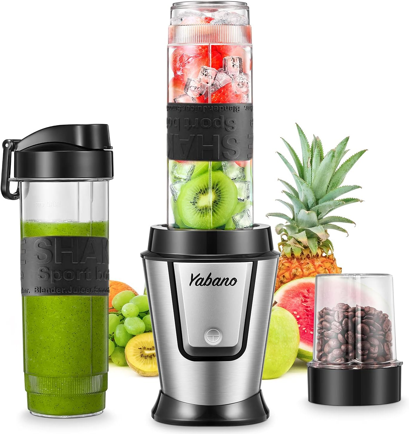 Yabano - Mixer Smoothie Maker - Makkelijk in gebruik - 500 Watt - 3 in 1
